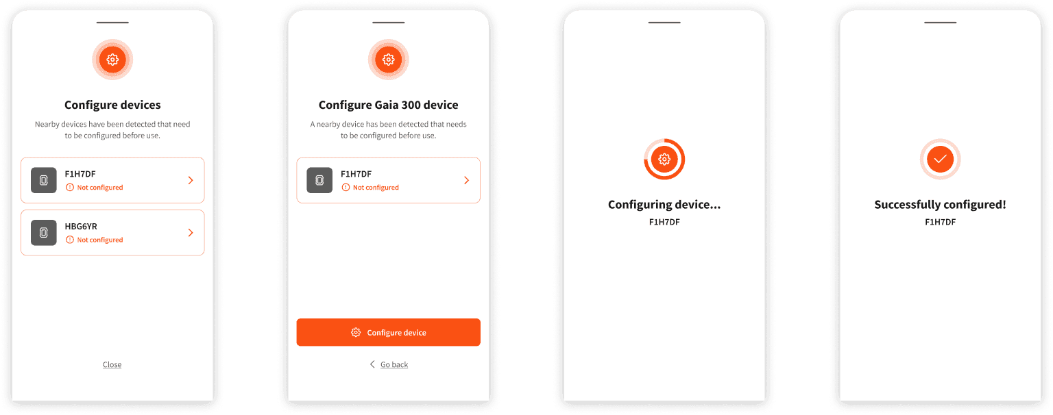 Gaia 300 configuration flow