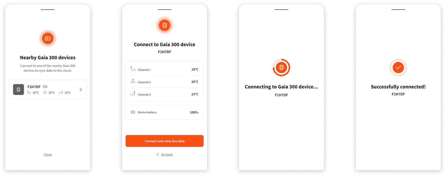 Gaia 300 connection flow