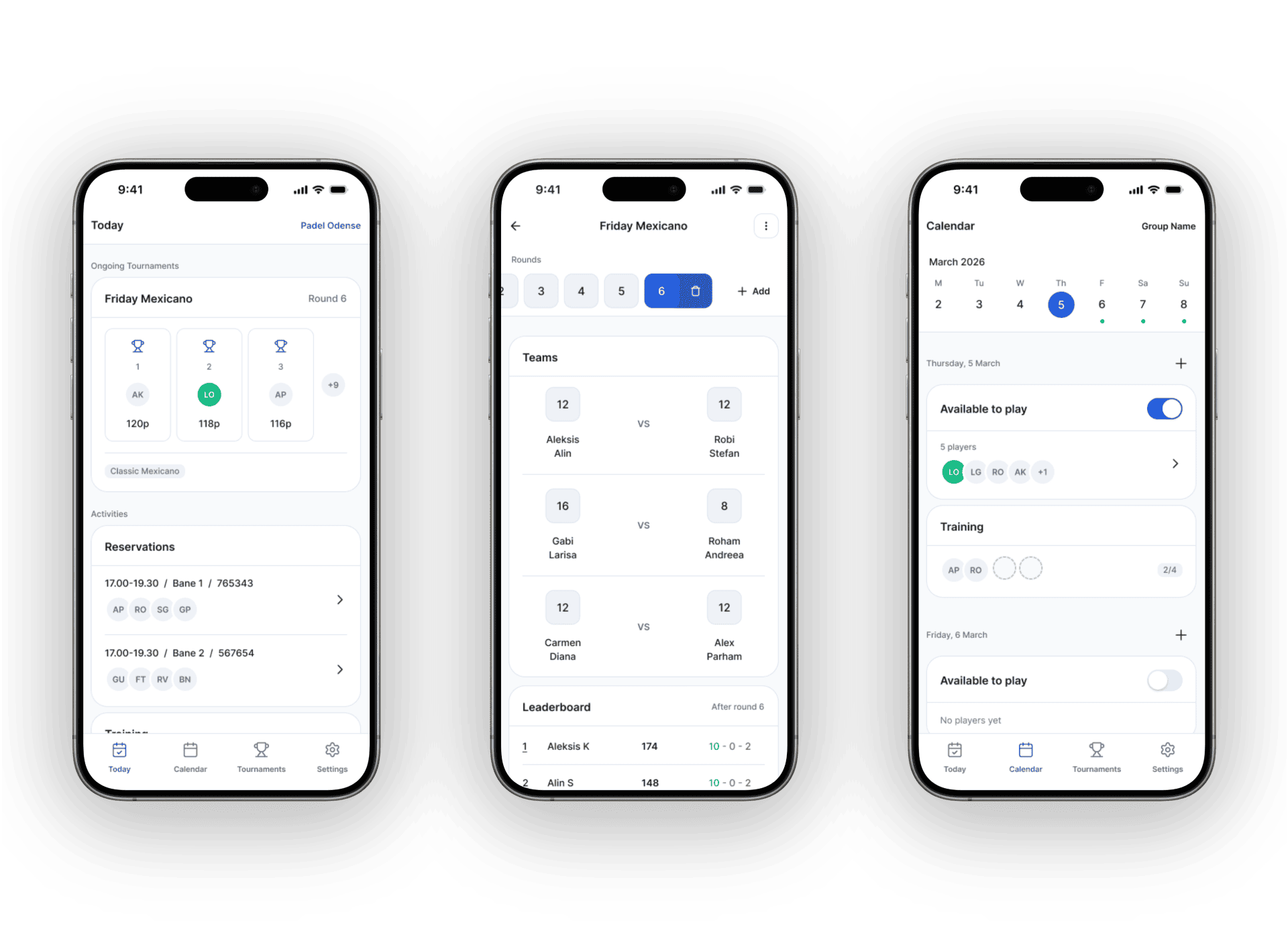 Co-founding and designing the Padelgroup app