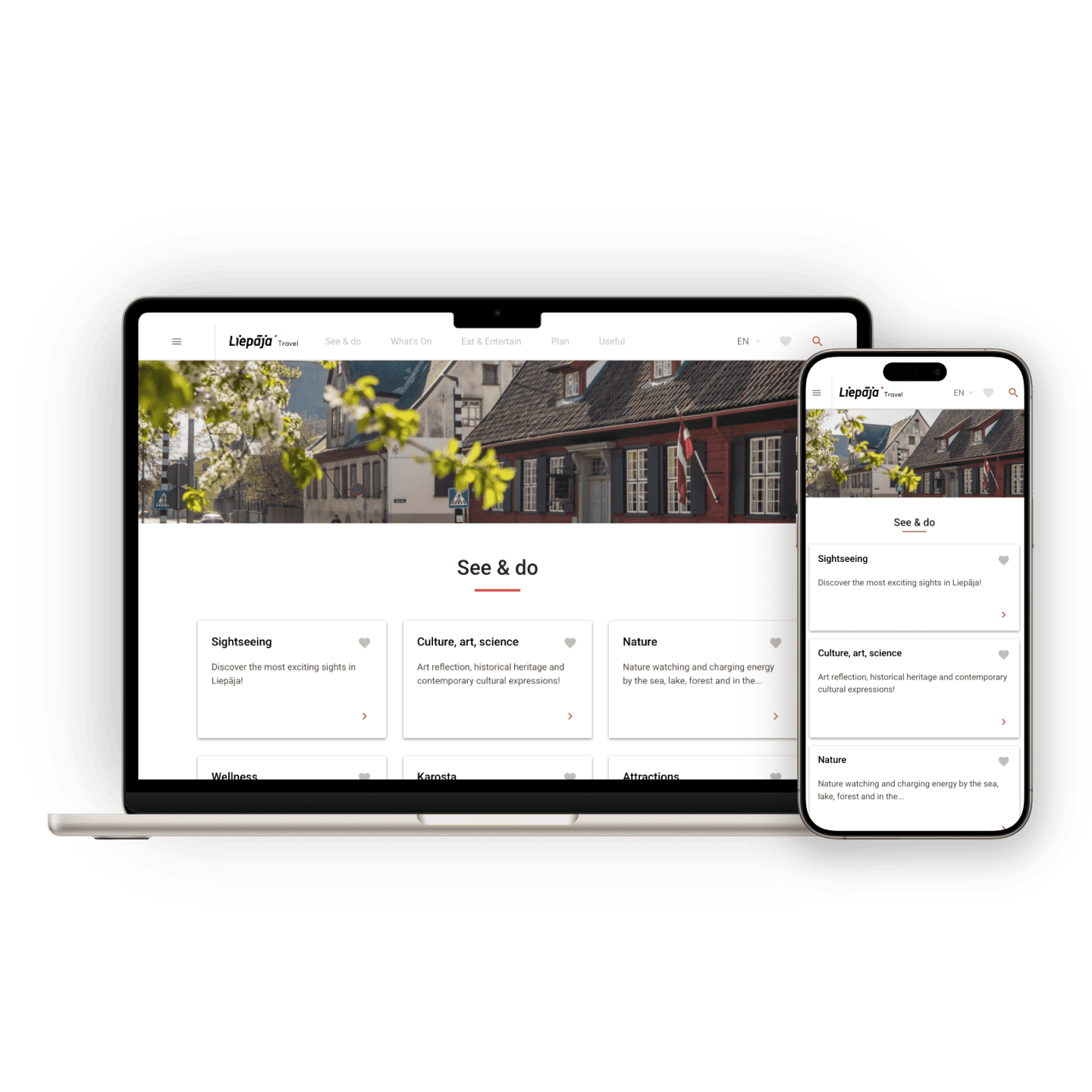 Preview of Liepāja wireframes