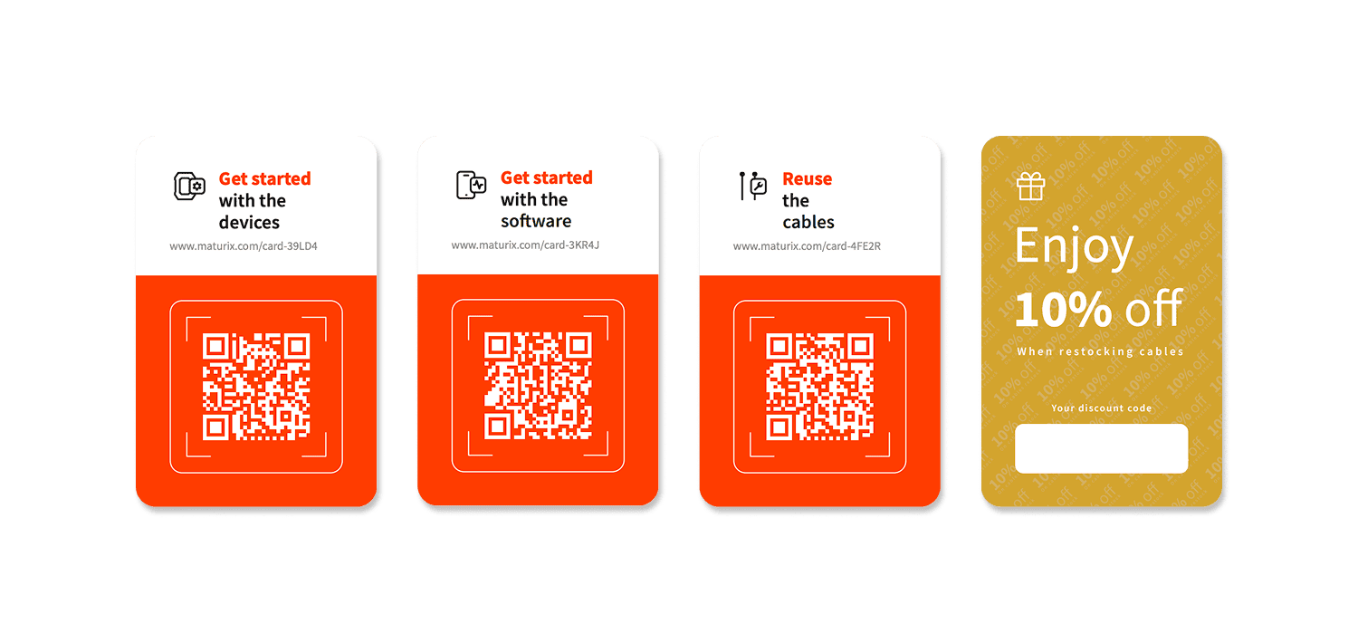 Preview of Maturix toolbox QR onboarding cards